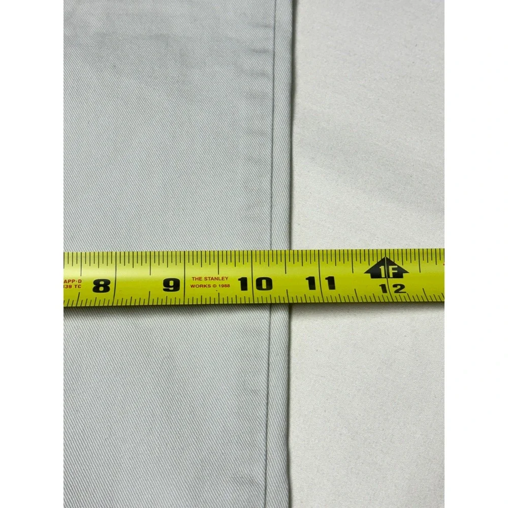 Polo‎ Ralph Lauren Hammond Pant Mens 34/27 Beige Pleated Cuffed Cotton Chinos